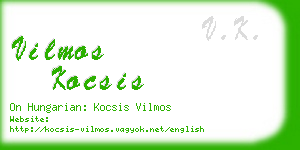 vilmos kocsis business card